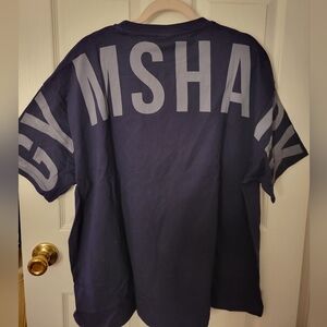 Gymshark Men's Dark Blue Graphic Tee